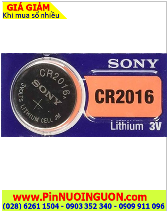 Pin CMOS CR2016; Pin CMOS Sony CR2016 lithium 3V chính hãng _Made in Indonesia